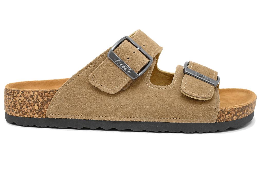 Sandalias Bio Hombre Isteria 1001 taupe| Sandalias Anatómicas con Doble Hebilla