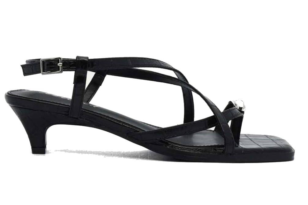 Sandalia de tacón bedio ISTERIA 1094 Negro para mujer | Elegancia y Comodidad para el Día a Día