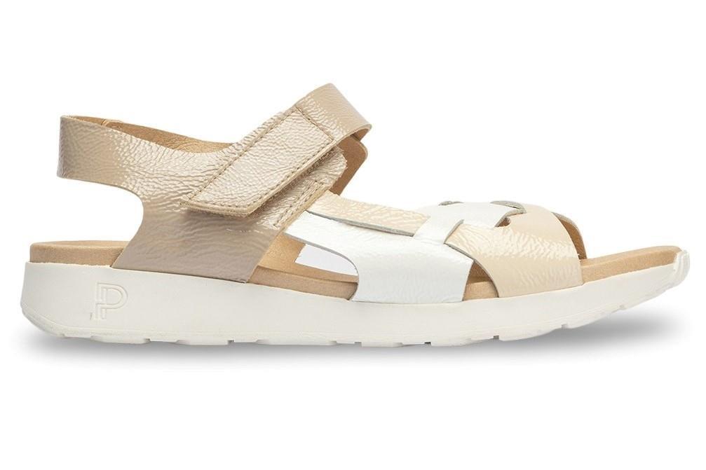 Sandalias cómodas Pitillos 10554 en crema para mujer