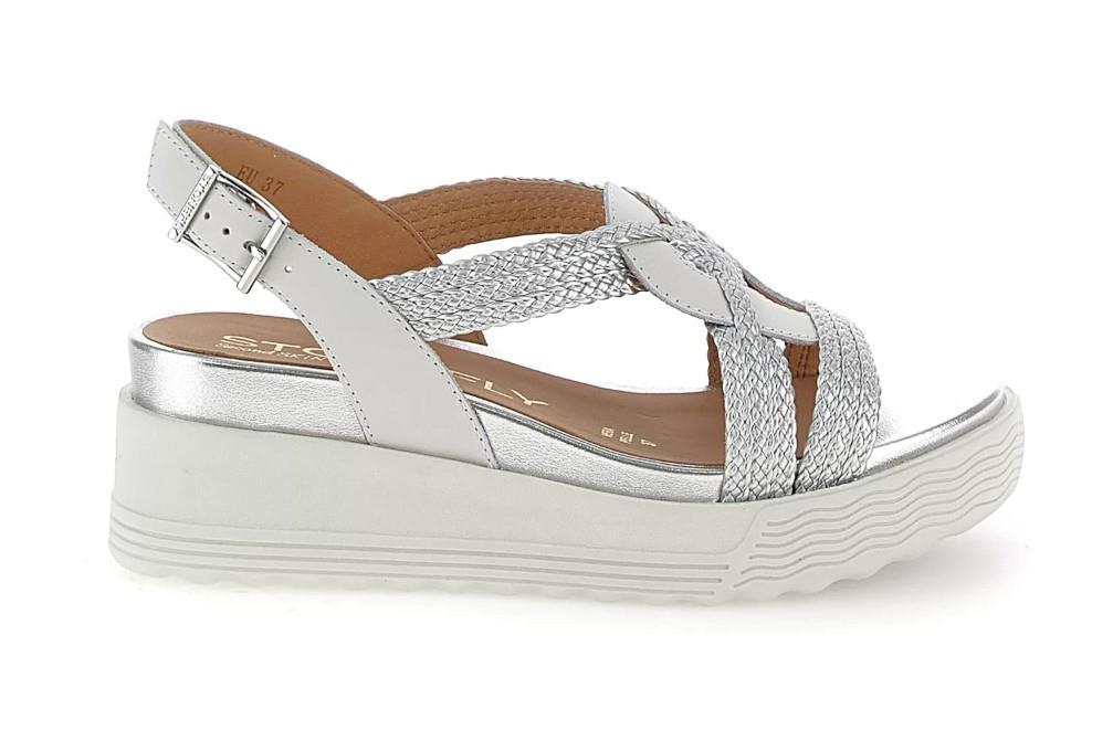 Sandalias con plataforma Stonefly 220895 PARKY 24 EMBOSSED para mujer en blanco