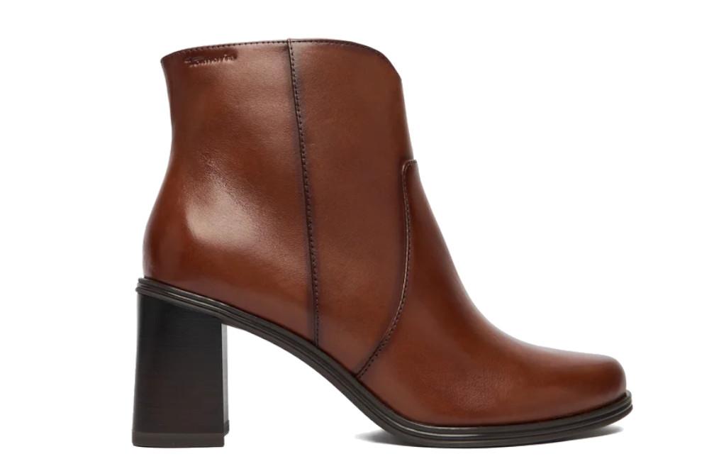 Botines con tacón Tamaris 25360 en coñac