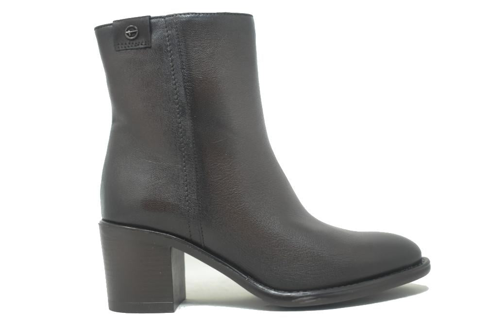 Botín de tacón Tamaris 25318 para mujer en marrón de Piel Tacón Bloque 7 cm