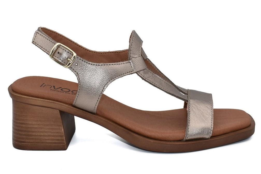 Sandalias con tacon InVogue S-60 en titan para mujer