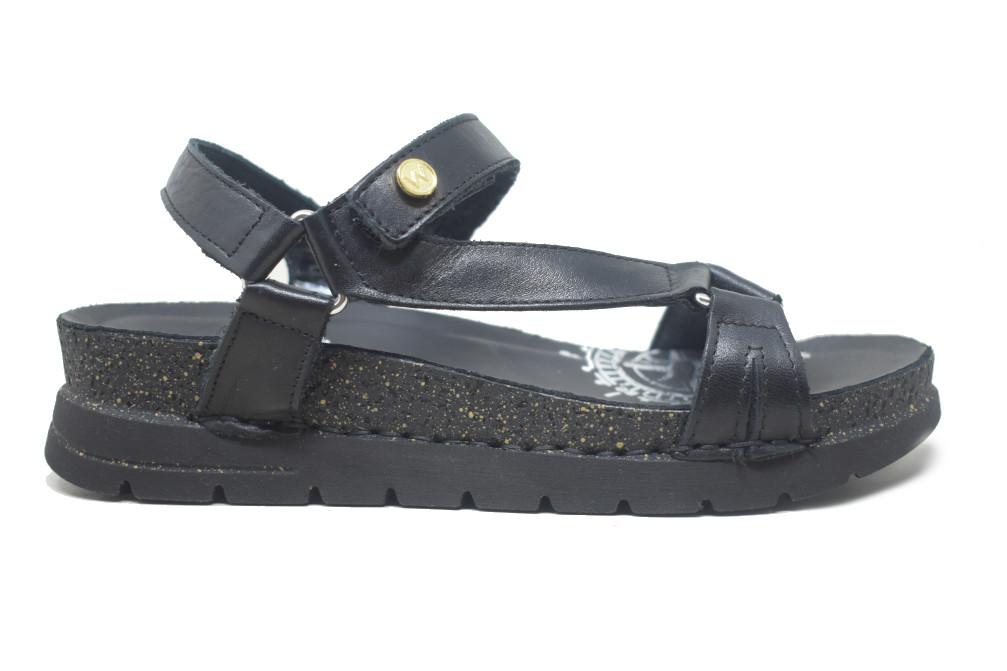 Sandalias mujer Walk & Fly Almada 51120 negras | Sandalias de piel cómodas y ligeras