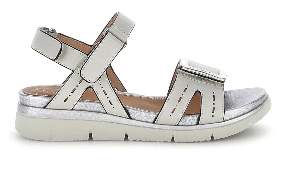 Sandalias planas Stonefly ELODY 24223657 en blancas de piel