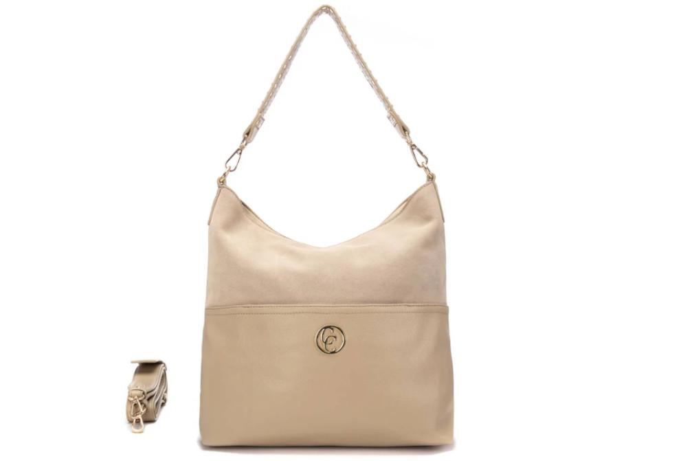 Bolso shopper de mujer Carmela 186203 en beige