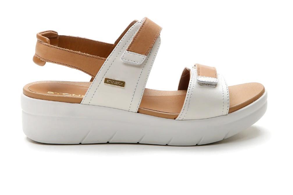 Sandalias planas Stonefly AQUA III 20 en blanco para mujer