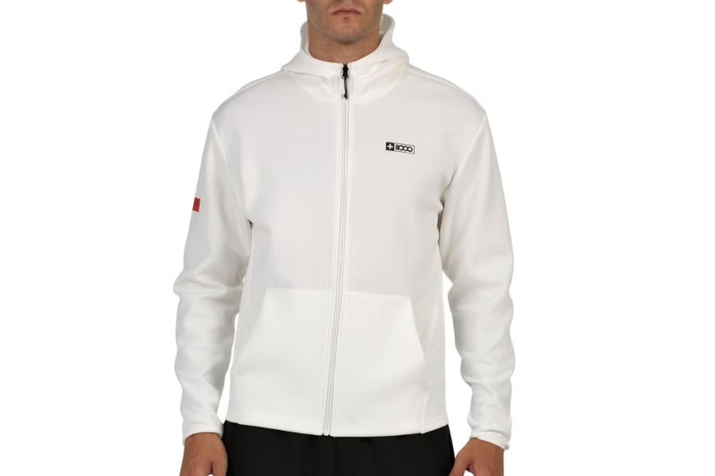 Sudadera con capucha +8000 ELUIR en marfil