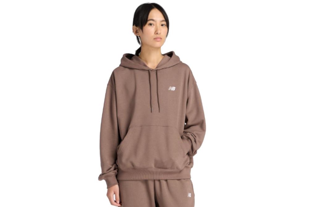 Sudadera con capucha New Balance Sport Essentials French Terry Hoodie Marrón