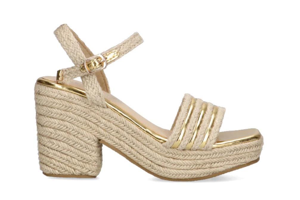 Sandalias de esparto Etika 30002 CHULLERA en color oro