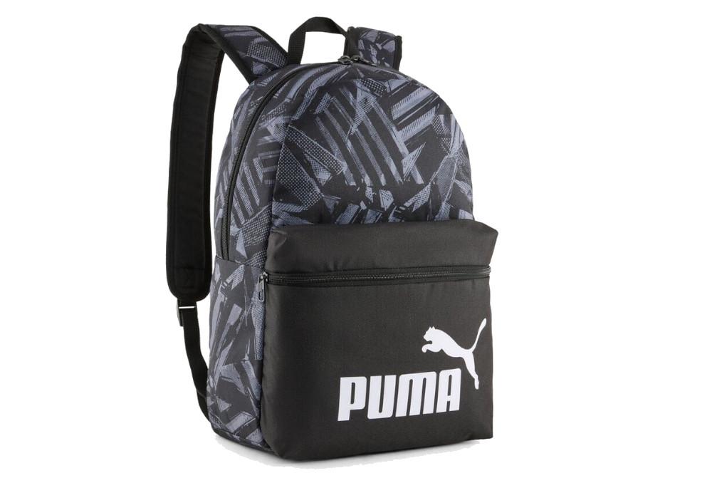 Mochila Puma Phase AOP 091169 Negra Estampada Unisex de 22 Litros
