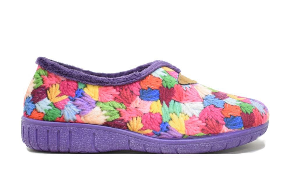 Zapatillas de casa Calusa 953 en morado para mujer