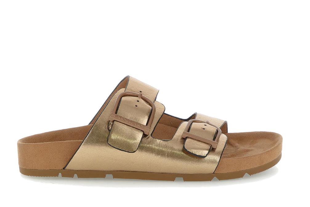 Sandalias planas Stonefly Sibil W 4 Oro 222420 para Mujer en Piel Laminada