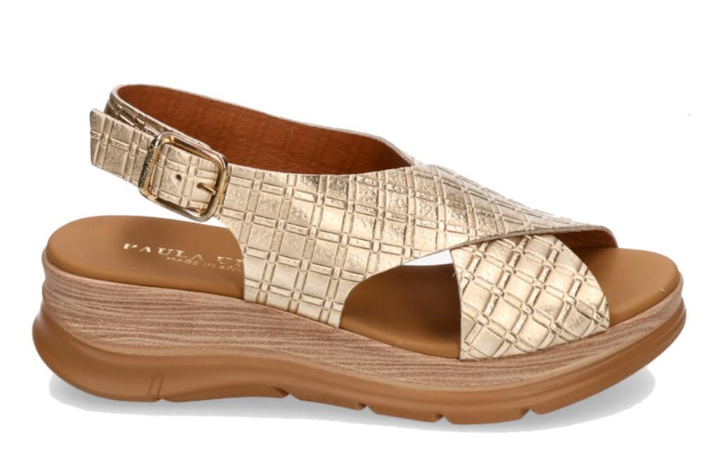 Sandalias Paula Urban 24-774 Bogota en platino para mujer