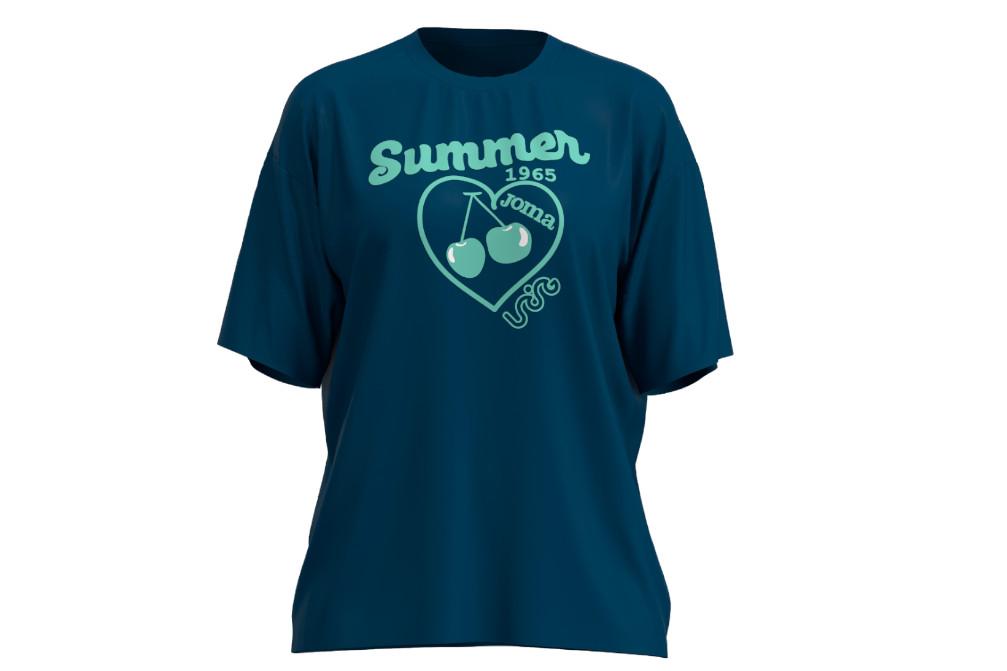 Camiseta de Manga Corta Joma Casual Natación 902714 Azul Royal para Mujer