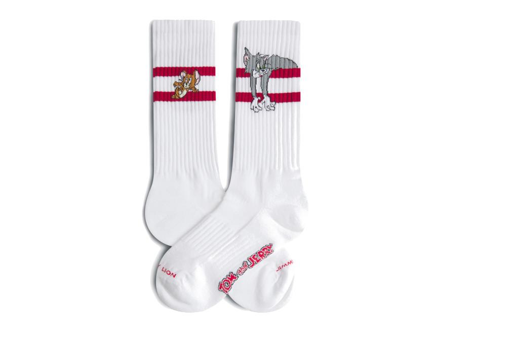 Calcetines deportivos Jimmy Lion Athletic Tom and Jerry Original en blanco