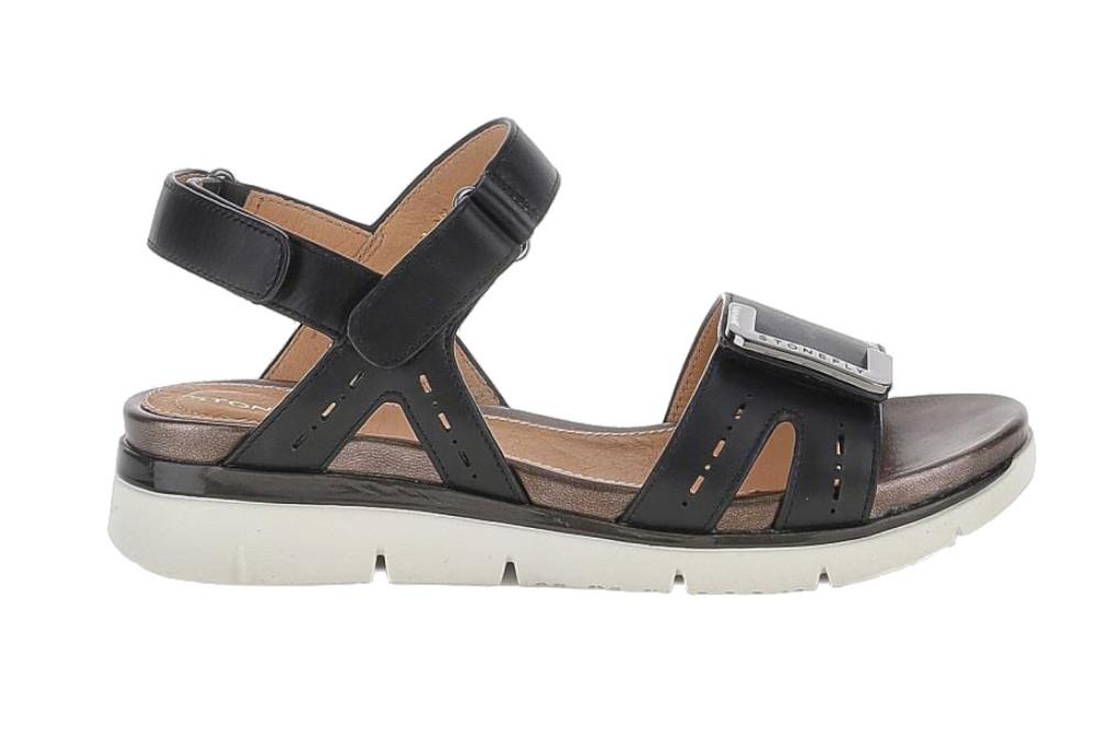 Sandalias planas Stonefly 223657 Elody 24 en negro para mujer