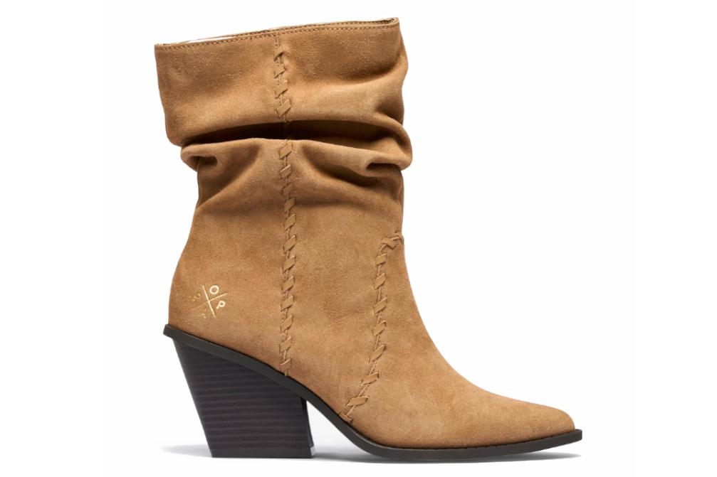 Botín cowboy de piel Popa Allende BS40302 beige trenzado