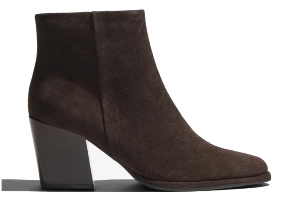 Botines de ante marrón oscuro estilo western con tacón Regarde le Ciel Eithel-02