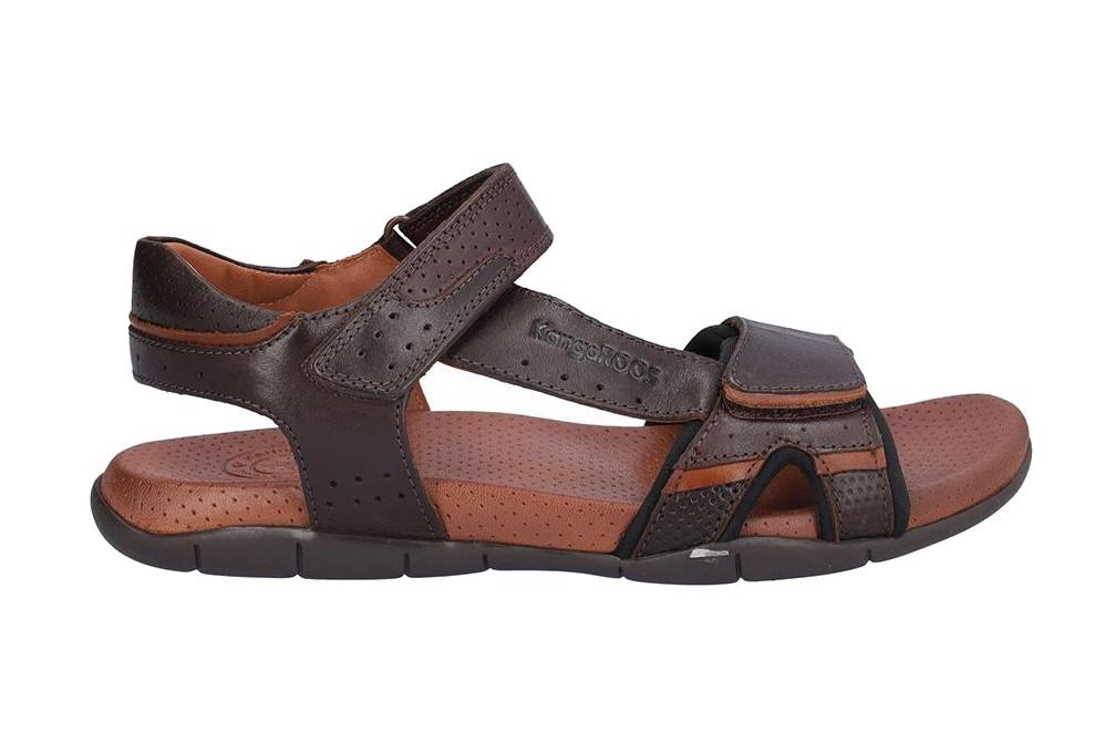 Sandalias Hombre Kangaroos 1001-8 Marrón de Piel – Comodidad y Estilo para el Día a Día