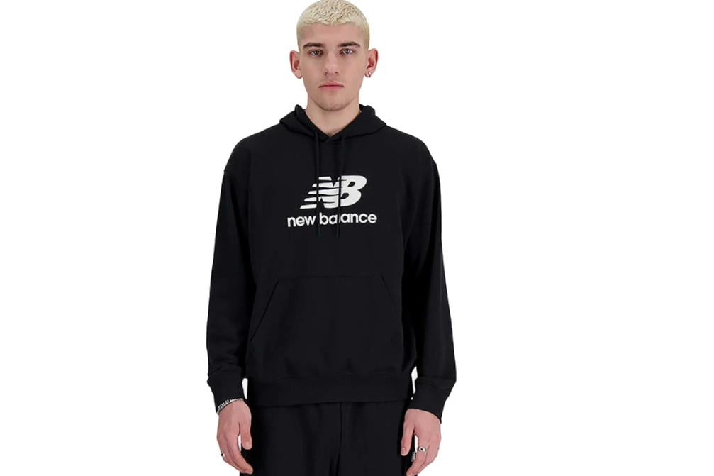 Sudadera con capucha New Balance MT41505 en negro Hombre Sport Essentials Fleece Logo Hoodie