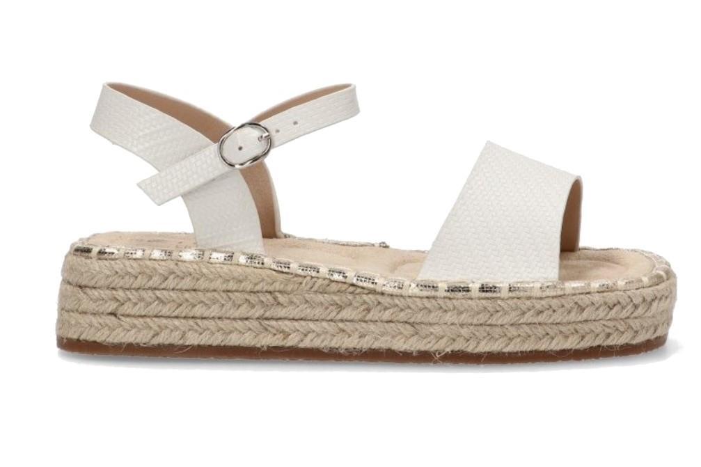 Sandalias con yute Etika 13718 en blanco para niña