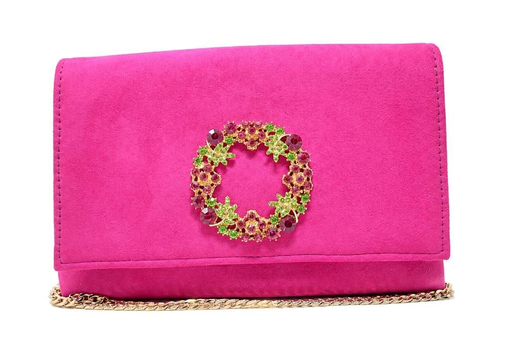 Bolso de Fiesta Menbur AMB36 Buganvilla con Pedrería y Cadena