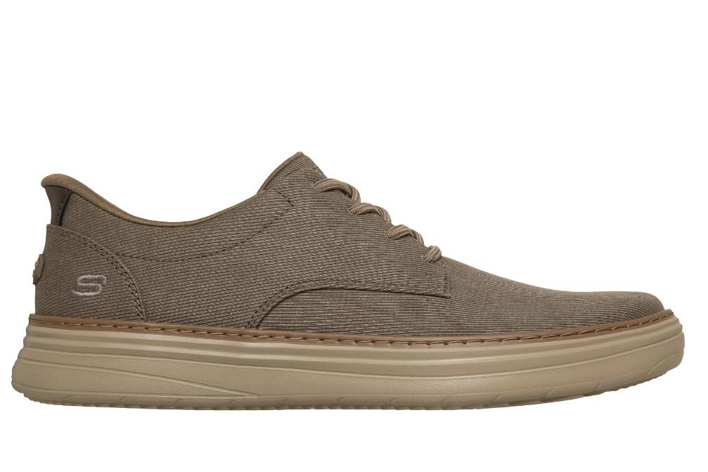 Zapato Deportivo Hombre Skechers Slip-Ins Hyland Justino Taupe | Lona, Memory Foam™ y Memory Arch