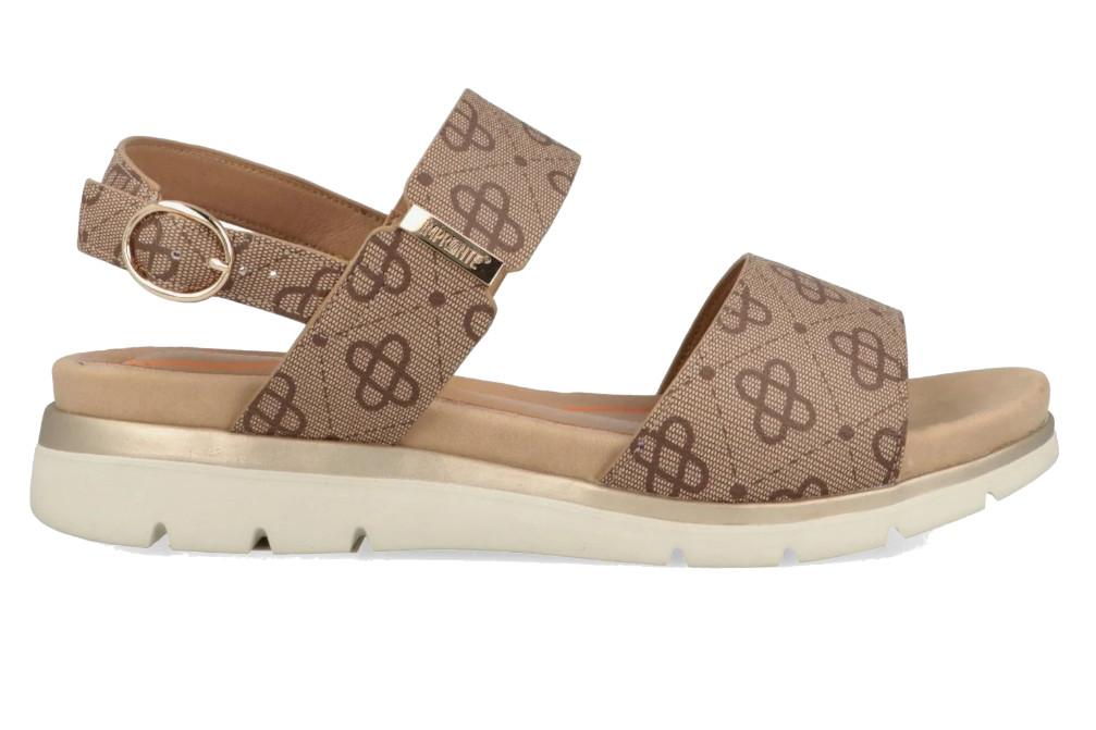 Sandalias de cuña baja Impronte Lucia Logo IL61563A para mujer en marrón