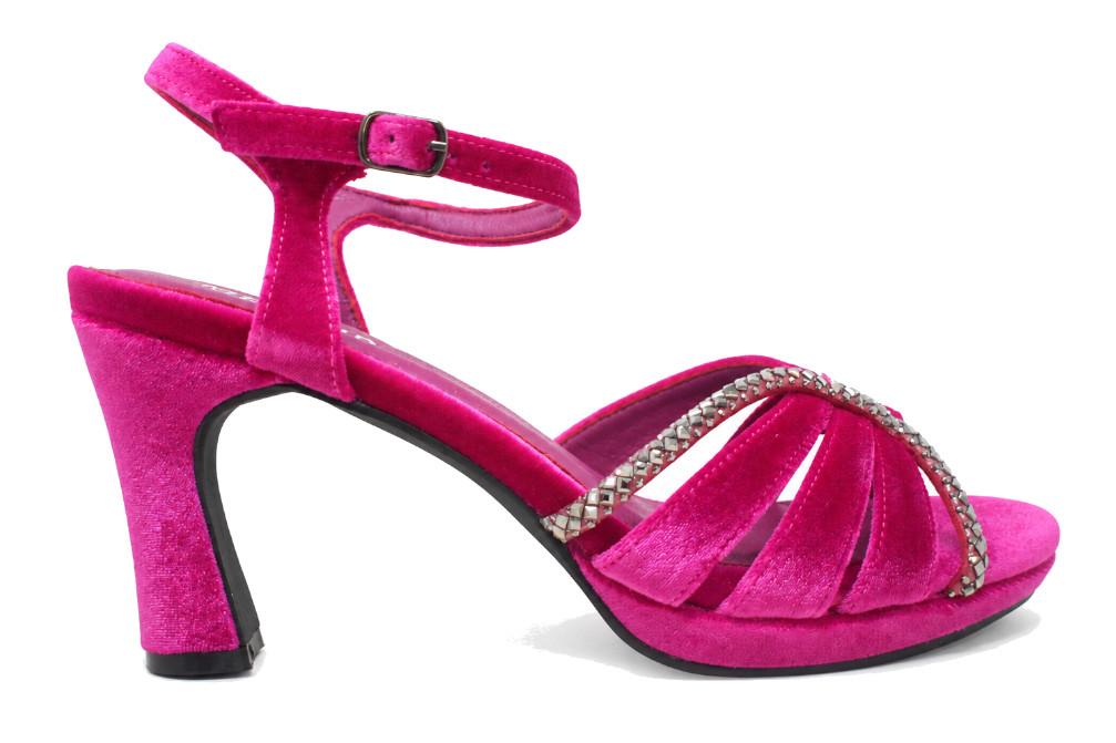 Sandalias de fiesta Menbur BM708 buganvilla con pedrería