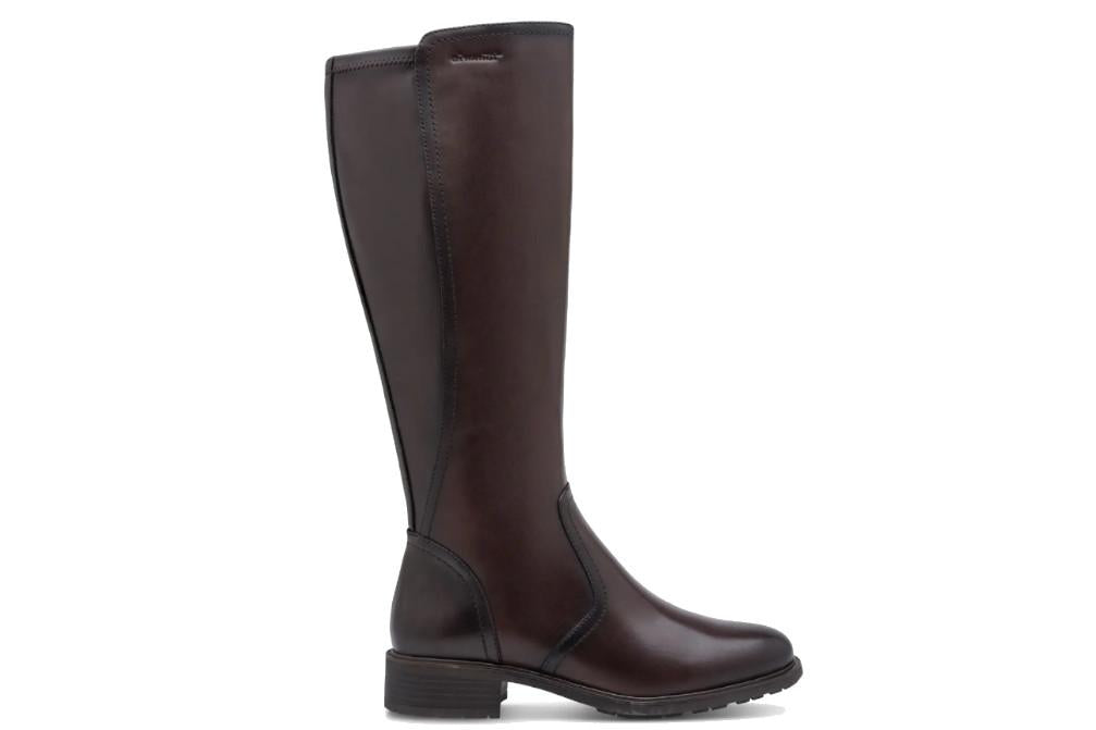Botas altas Tamaris 25534 para mujer en marrón de piel de tacón bajo