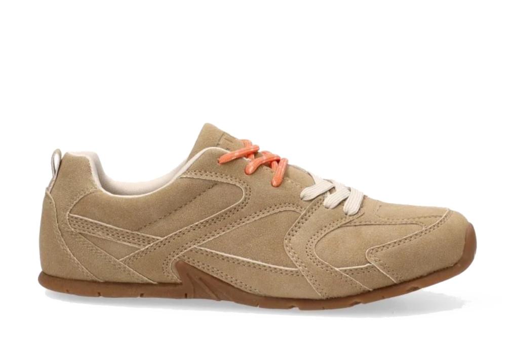 Zapatillas deportivas de mujer Etika Derby 50037 beige con cordones