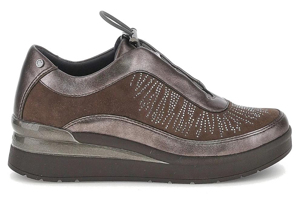 Zapatillas mujer Stonefly Cream 70 gris con strass