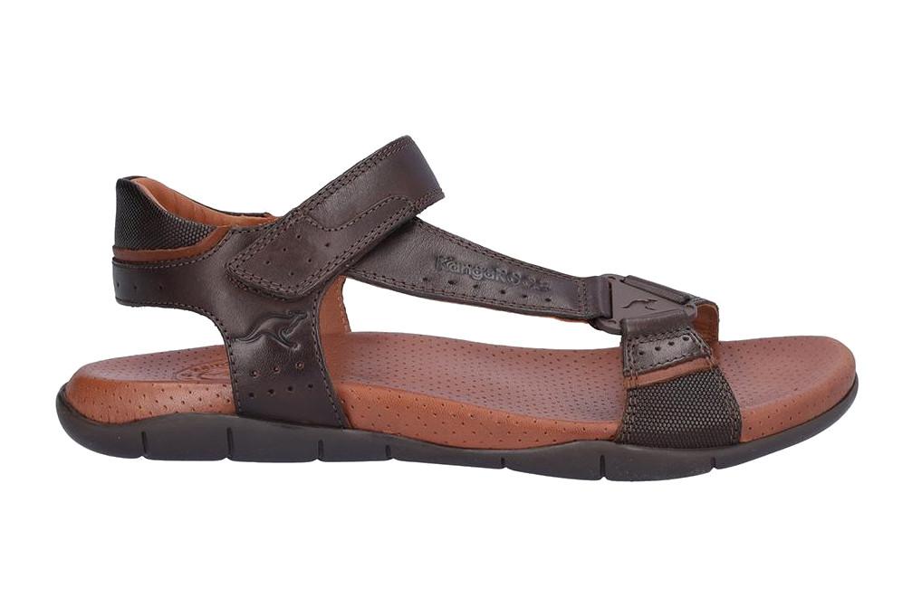 Sandalias Hombre Kangaroos 1003-8 Marrón de Piel – Comodidad, Frescura y Estilo Casual