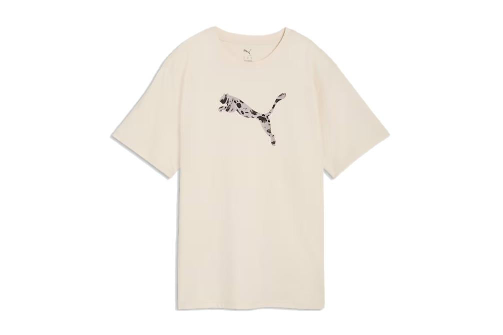 Camiseta holgada PUMA Essentials Graphics Animal para mujer beige 691821