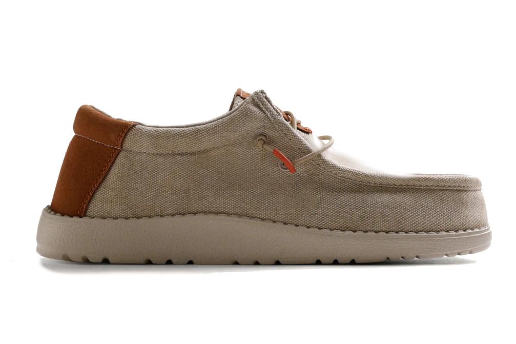 Mocasines náuticps Wallabee de Lona Gioseppo Orford 78662 Arena para hombre