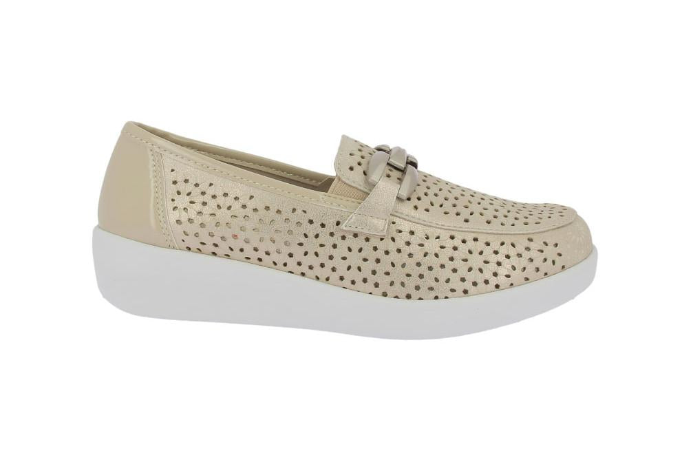 Mocasines cómodos Doctor Cutillas 38475 en color champán