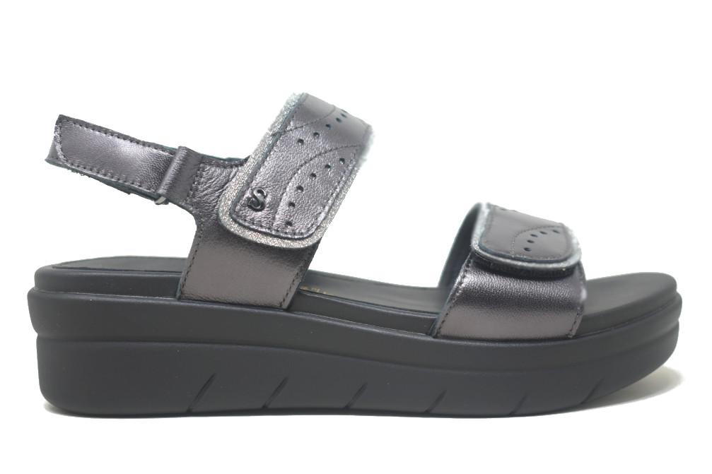 Sandalias de Cuña Stonefly 223652 Aqua III 31 Gris Mujer | Piel con Cierre Ajustable