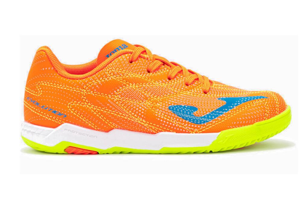 Zapatillas de fútbol sala Joma Evolution Jr 26 naranjas para niños