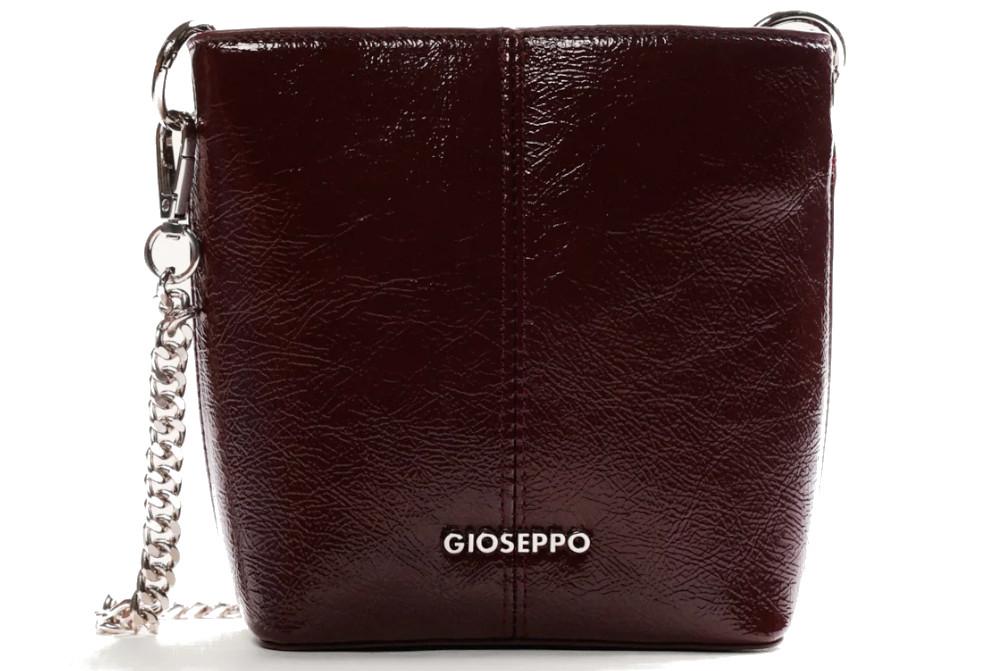 Bolso bandolera Bucket Gioseppo 80652 en burdeos para mujer con Cadena