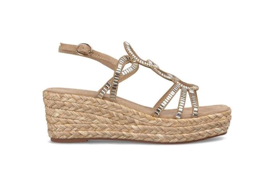 Sandalias con cuña Alma en pena V2551454 en beige