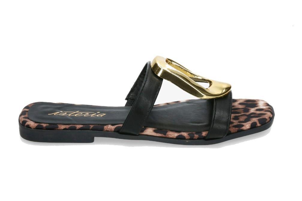 Sandailas de pala planas Isteria 25098 en negro para mujer