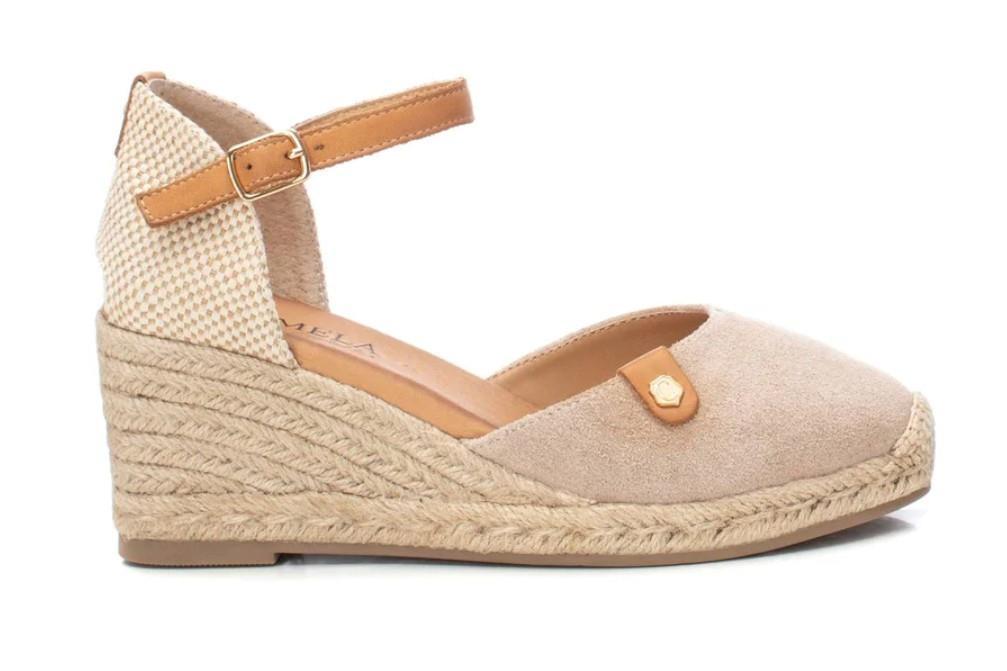 Alpargatas con cuña Carmela 16161804 en hielo para mujer
