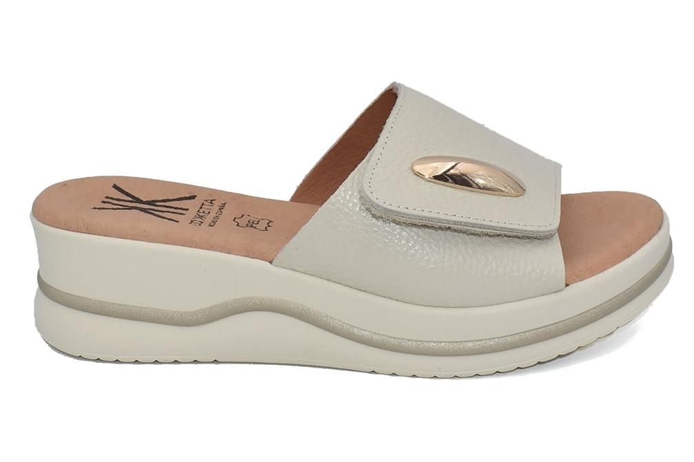 Zuecos de Mujer Cokketa 928 Beige con Plataforma y Plantilla de Gel
