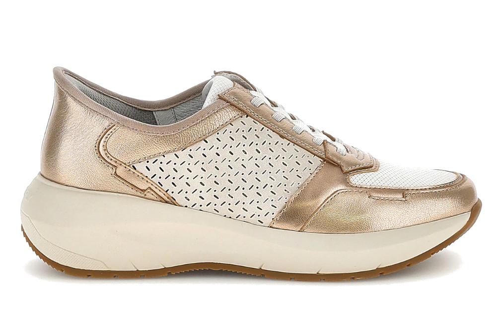 Zapatillas deportivas Stonefly 223603 Twins 10 Gris Claro Mujer | Piel Laminada con Tecnología Blufit