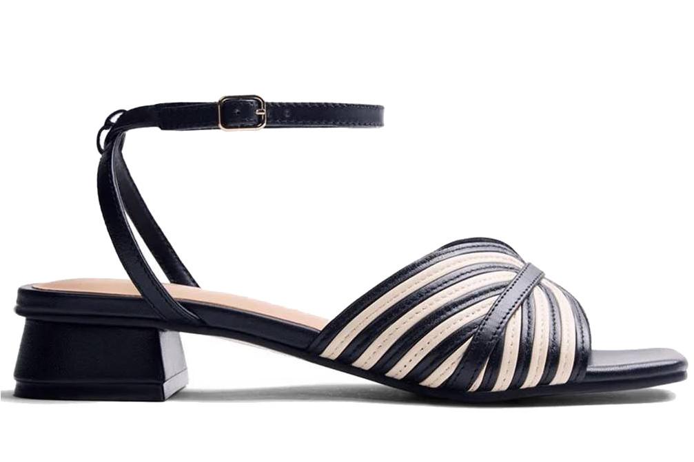 Sandalias de tacón bajo de piel Gioseppo Bigelow 78240 negro – cómodas y elegantes