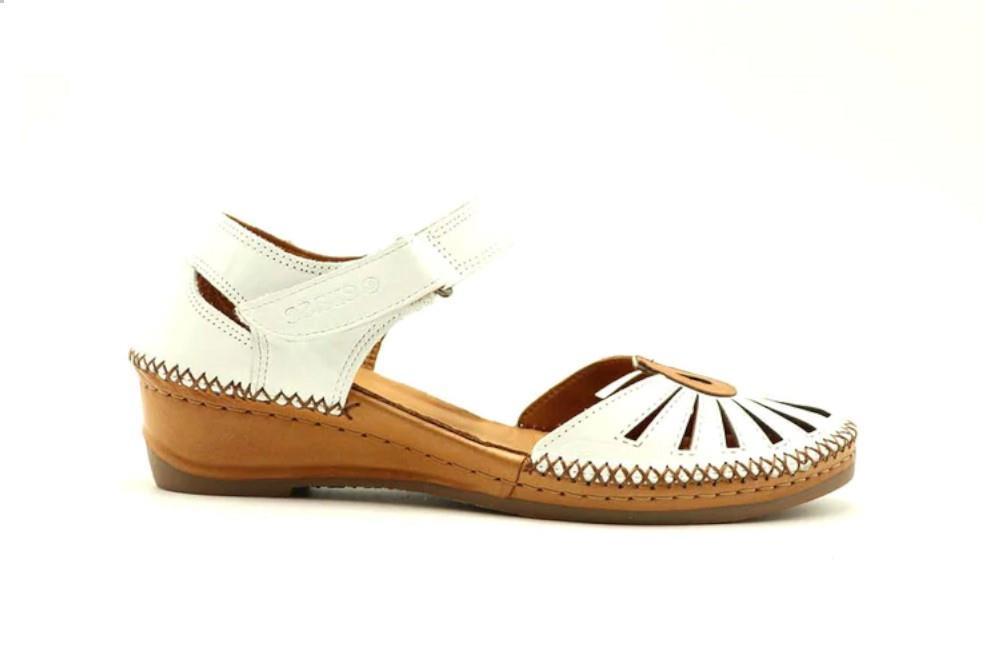 Sandalias semi-cerradas Erase 383-178 en blanco para mujer