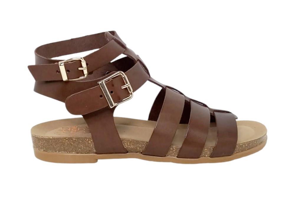 Sandalias bio planas Romana Porronet Silvia 315 en moka