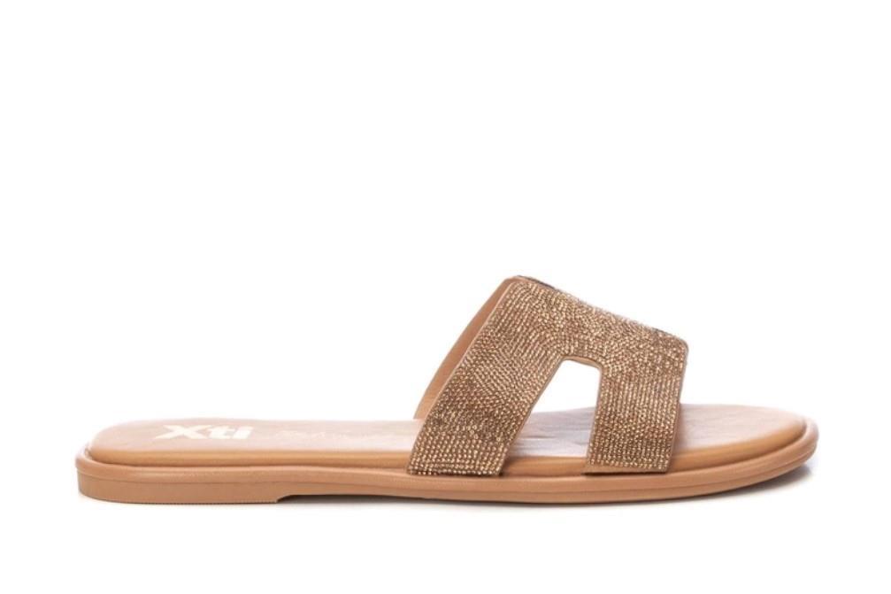 Sandalias planas XTI 142811 en bronce para mujer