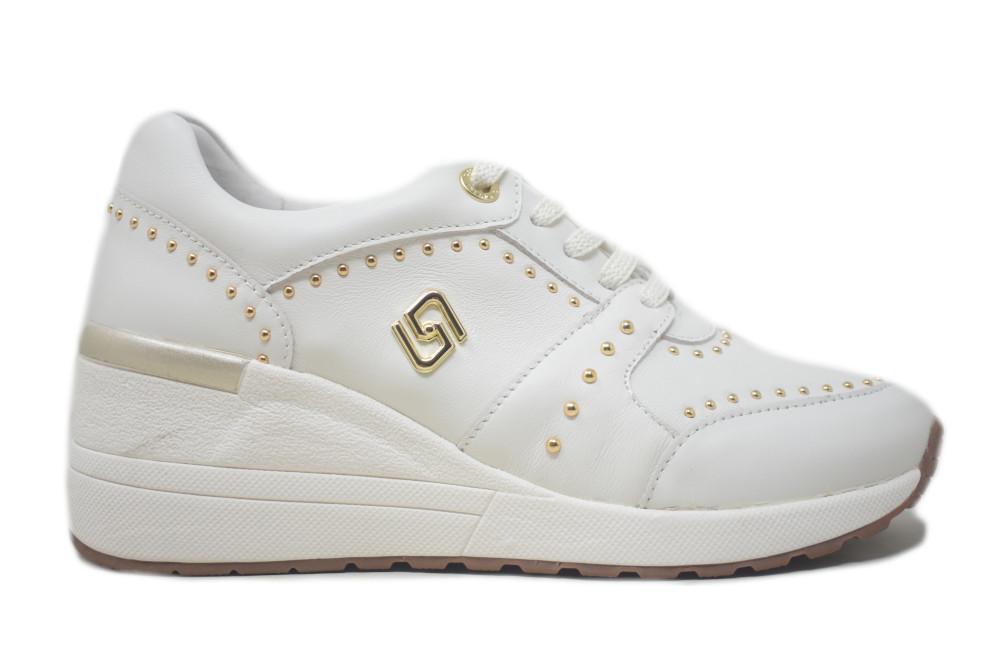 Zapatillas deportivas Stonefly Mina 4 Blancas Mujer con Tachuelas | Sneakers Piel Cómodas